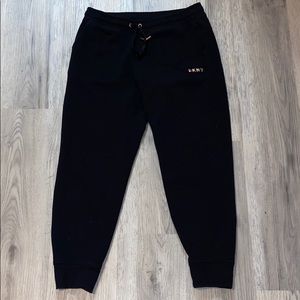 DKNY black and rose gold jogger sweatpants